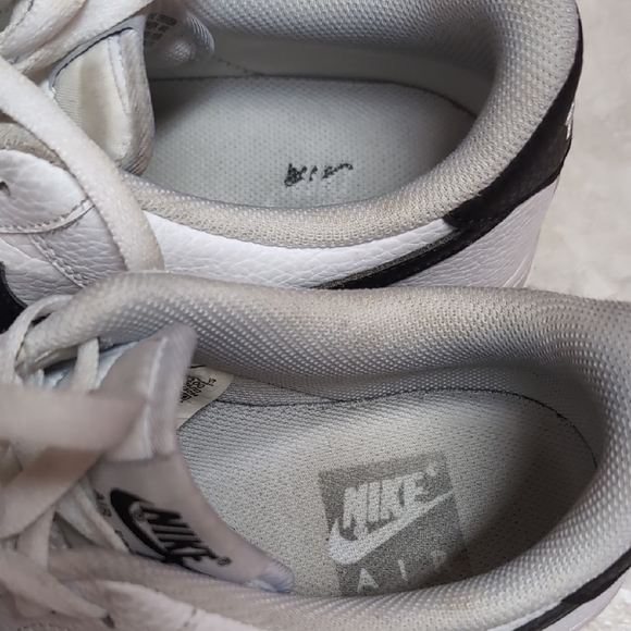 Nike Air Force 1 White and Black Sneakers - Picture 3 of 8